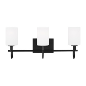 GL4457103112 Oak Moore 3 Bulb Bathroom Lighting - Midnight Black