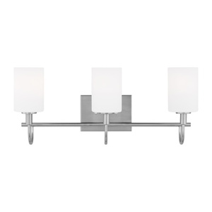 GL4457103EN3962 Oak Moore 3 Bulb Bathroom Lighting - Brushed Nickel