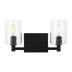 GL4464202112 Fullton 2 Bulb Bathroom Lighting - Midnight Black