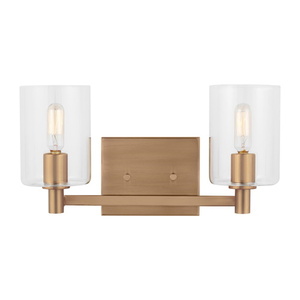 GL4464202848 Fullton 2 Bulb Bathroom Lighting - Satin Brass