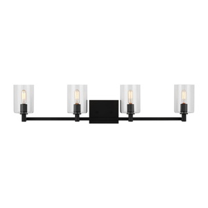 GL4464204112 Fullton 4 or More Bulb Bathroom Lighting - Midnight Black