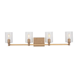 GL4464204848 Fullton 4 or More Bulb Bathroom Lighting - Satin Brass