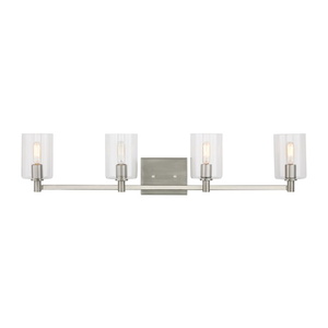 GL4464204EN962 Fullton 4 or More Bulb Bathroom Lighting - Brushed Nickel