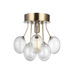 GL7714301848 Bronzeville Semi Flush Mount Ceiling Light - Satin Brass