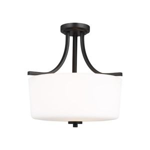 GL7728803112 Kemal Semi Flush Mount Ceiling Light - Midnight Black