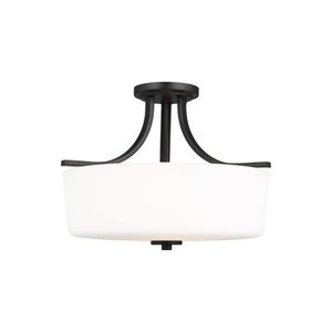 GL7728803EN3112 Kemal Semi Flush Mount Ceiling Light - Midnight Black