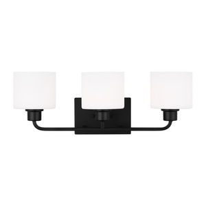 GL4428803EN3112 Canfield 3 Bulb Bathroom Lighting - Midnight Black