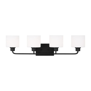 GL4428804EN3112 Canfield 4 or More Bulb Bathroom Lighting - Midnight Black