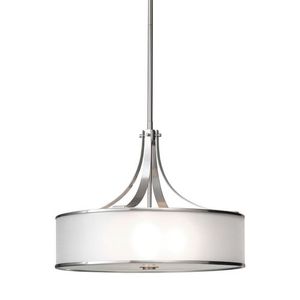 GLF2343EN34BS Casual Luxury Drum Pendant Pendant Light - Brushed Steel