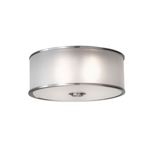 GLFM291EN3BS Casual Luxury Flush Mount Ceiling Light - Brushed Steel