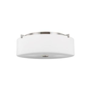 GLFM312EN3BS Sunset Drive Flush Mount Ceiling Light - Brushed Steel