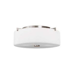 GLFM313EN3BS Sunset Drive Flush Mount Ceiling Light - Brushed Steel