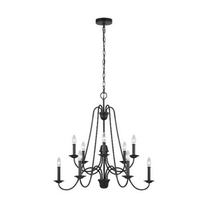 GLF320610AF Boughton Mid Sized Chandelier Chandelier - Antique Forged Iron