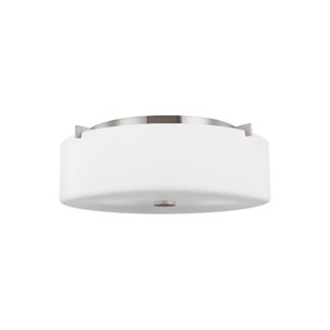 GLFM312BS Sunset Drive Flush Mount Ceiling Light - Brushed Steel