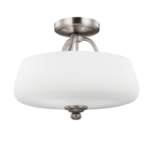 GLSF317SN Vintner Semi Flush Mount Ceiling Light - Satin Nickel GLSF317SN Vintner Semi Flush Mount Ceiling Light - Satin Nickel