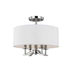 GLSF349PN Hewitt Semi Flush Mount Ceiling Light - Polished Nickel