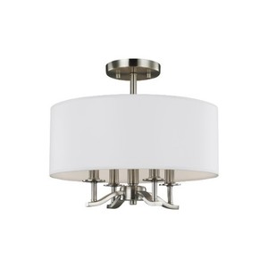 GLSF349SN Hewitt Semi Flush Mount Ceiling Light - Satin Nickel