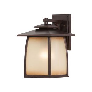 GLOL8502EN3SBR Wright House Entrance Outdoor Wall Light - Sorrel Brown