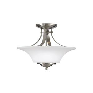 GLSF241EN3BS Barrington Semi Flush Mount Ceiling Light - Brushed Steel