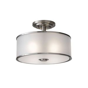 GLSF251EN3BS Casual Luxury Semi Flush Mount Ceiling Light - Brushed Steel