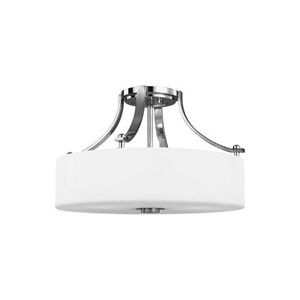 GLSF258EN3CH Sunset Drive Semi Flush Mount Ceiling Light - Chrome