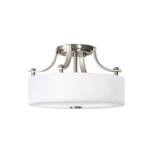 GLSF259EN3BS Sunset Drive Semi Flush Mount Ceiling Light - Brushed Steel