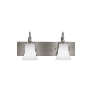 GLVS12702EN3BS Barrington 2 Bulb Bathroom Lighting - Brushed Steel