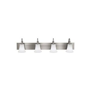 GLVS12704EN3BS Barrington 4 or More Bulb Bathroom Lighting - Brushed Steel