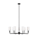 Generation Lighting GL3109309112 Midnight Black Large Foyer Chandelier