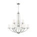 Generation Lighting GL3121609EN3962 Brushed Nickel Mid Sized Chandelier