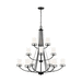 Generation Lighting GL3121612EN3112 Midnight Black Mini Chandelier