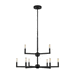 Generation Lighting GL3164209112 Midnight Black Mid Sized Chandelier