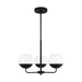 Generation Lighting GL3168103112 Midnight Black Mini Chandelier