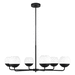 Generation Lighting GL3168106112 Midnight Black Large Foyer Chandelier