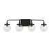 Generation Lighting GL4000404112 Midnight Black 4 or more Bulb Bathroom Light