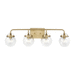 Generation Lighting GL4000404848 Satin Brass 4 or more Bulb Bathroom Light