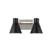 Generation Lighting GL4441302962 Black / Brushed Nickel 2 Bulb Bathroom Light