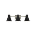 Generation Lighting GL4441303962 Black / Brushed Nickel 3 Bulb Bathroom Light