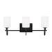 Generation Lighting GL4457103112 Midnight Black 3 Bulb Bathroom Light