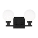 Generation Lighting GL4461602112 Midnight Black 2 Bulb Bathroom Light