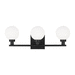 Generation Lighting GL4461603112 Midnight Black 3 Bulb Bathroom Light