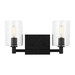 Generation Lighting GL4464202112 Midnight Black 2 Bulb Bathroom Light