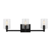 Generation Lighting GL4464203112 Midnight Black 3 Bulb Bathroom Light