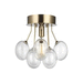 Generation Lighting GL7714301848 Satin Brass Semi Flush Mount Ceiling Light