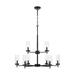 Generation Lighting GL3190309112 Midnight Black Mid Sized Chandelier