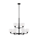 Generation Lighting GL3128809112 Midnight Black Mid Sized Chandelier