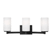 Generation Lighting GL4439103EN3112 Midnight Black 3 Bulb Bathroom Light