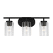 Generation Lighting GL41172112 Midnight Black 3 Bulb Bathroom Light