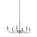 Generation Lighting GLF3000EN6DWZWO Dark Weathered Zinc / Weathered Oak Mini Chandelier