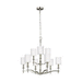 Generation Lighting GLF3313EN9SN Satin Nickel Mid Sized Chandelier